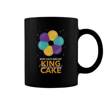 Keep Calm And Eat King Cake Mardi Gras Coffee Mug | Mazezy