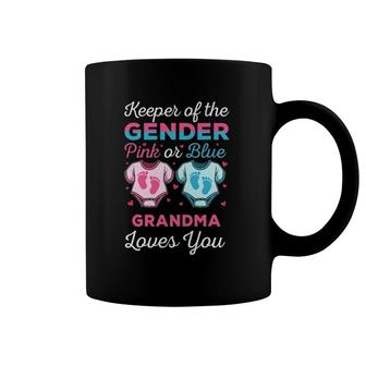 Keeper Of The Gender Grandma Loves You Baby Shower Family Coffee Mug | Mazezy