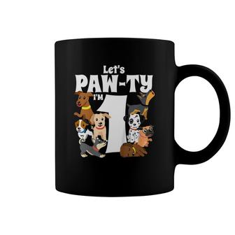 Kids 1 Year Old Dog Birthday Pawty Puppy Dogs 1St Party Gift Idea Coffee Mug | Mazezy DE