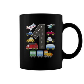 Kids 1 Year Old Transportation Birthday Car Train Plane 1St Gift Coffee Mug | Mazezy