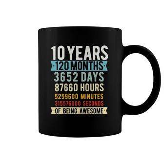 Kids 10Th Birthday 10 Years Old Vintage Retro 120 Months Coffee Mug | Mazezy