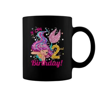Kids 2 Years Old Mermaid Birthday Outfit 2Nd Birthday Girl Gift Coffee Mug | Mazezy