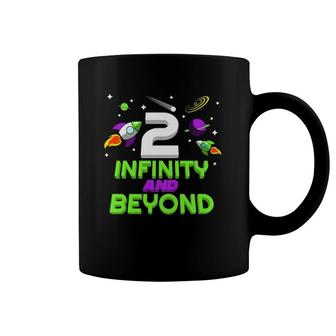 Kids 2 Years Old Two Infinity And Beyond 2Nd Birthday Boys Girls Coffee Mug | Mazezy