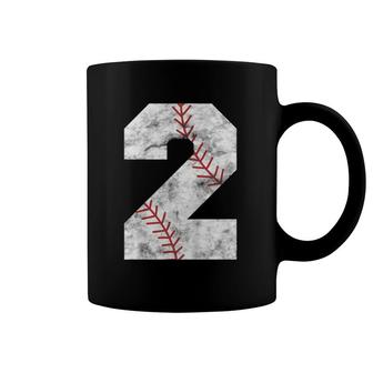 Kids 2Nd Birthday Baseball Big Number Two 2 Years Old Boy Girl Coffee Mug | Mazezy
