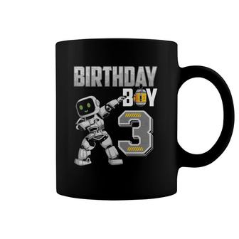 Kids 3 Years Old Dabbing Robot 3Rd Birthday Science Robotics Coffee Mug | Mazezy