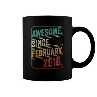 Kids 6 Years Old Awesome Since February 2016 6Th Birthday Coffee Mug - Seseable