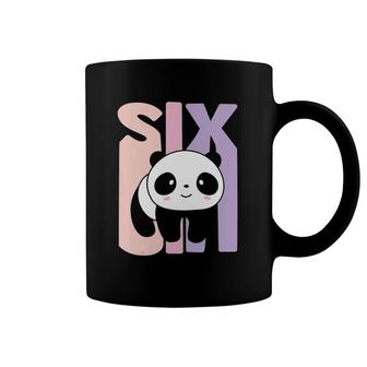 Kids 6 Years Old Cute Panda Birthday Girl 6Th B-Day Coffee Mug | Mazezy