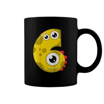Kids 6Th Birthday Monsters Tee 6 Years Old Little Monster Gift Coffee Mug | Mazezy CA