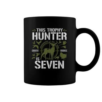 Kids 7 Years Old Hunting Birthday Party Duck Deer Hunter 7Th Gift Coffee Mug | Mazezy