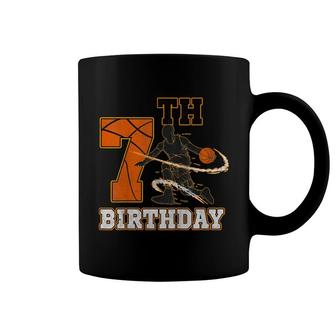 Kids 7Th Birthday Basketball Kids Boys Men Sport Lovers Coffee Mug - Seseable