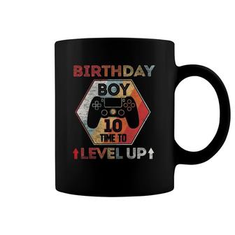 Kids Birthday Boy 10 Time To Level Up 10Th Birthday Boy Level Up Coffee Mug | Mazezy