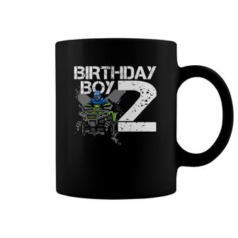 Kids Birthday Boy 2 Years Old Atv Four Wheeler Quad Bike Coffee Mug | Mazezy