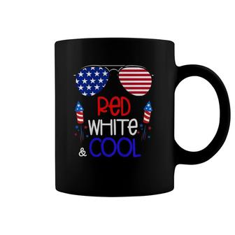 Kids Boys Kids 4Th Of July Red White And Cool Sunglasses Girls Coffee Mug | Mazezy