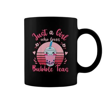Kids Bubble Tea Just A Girl Who Loves Bubble Teas Retro Coffee Mug | Mazezy