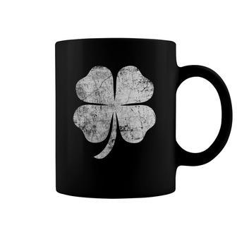 Kids Distressed Four Leaf Clover St Patrick's Day Coffee Mug | Mazezy