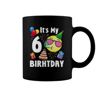 Kids Emoticon It's My 6Th Birthday Tee Fun 6 Years Old Gift Coffee Mug | Mazezy