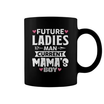 Kids Future Ladies Man Current Mama's Boy Funny Boy Saying Coffee Mug | Mazezy