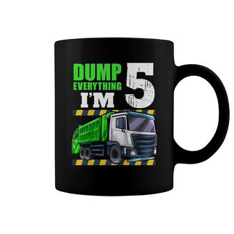 Kids Garbage Truck 5Th Birthday Boy 5 Year Old Five Coffee Mug - Seseable