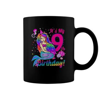 Kids It's My 9Th Birthday 9 Years Old Mermaid Theme Party Outfit Coffee Mug | Mazezy