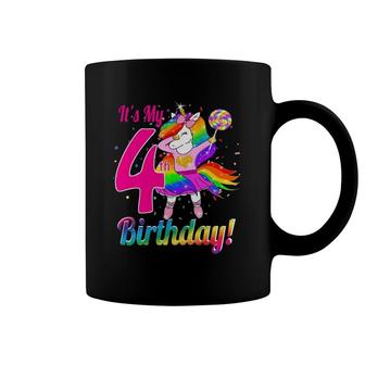 Kids It's My Birthday Girl Unicorn 4Th 4 Year Old Gift Coffee Mug | Mazezy