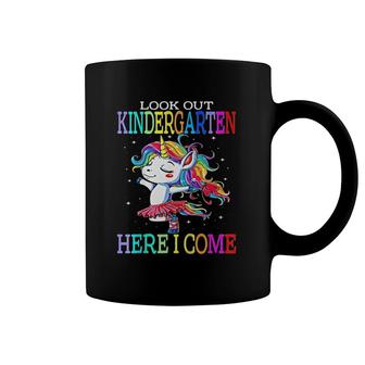 Kids Look Out Kindergarten Here I Come Cute Unicorn Ballerina Coffee Mug | Mazezy