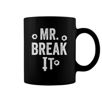 Kids Mr Break It Vintage Dad Son Matching Gift Fathers Day Coffee Mug | Mazezy