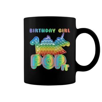Kids Pop It 1St Year Old Birthday Girl Unicorn Pop It Girls Coffee Mug | Mazezy