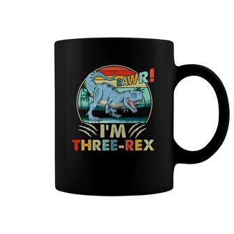 Kids Rawr I'm Three Rex 3Rd Birthday 3 Years Old Dinosaur Kids Coffee Mug | Mazezy