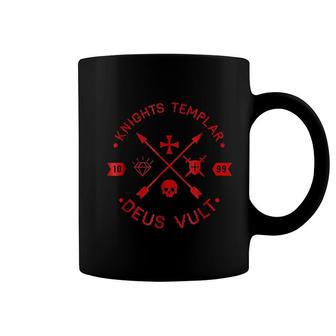 Knight Templar Ring Cross Flag Coffee Mug | Mazezy