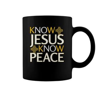 Know Jesus Know Peace - No Jesus No Peace Christian Gift Premium Coffee Mug | Mazezy DE