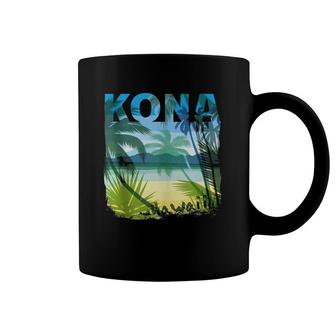 Kona Hawaii Beach Summer Matching Family Palms Tree Coffee Mug | Mazezy