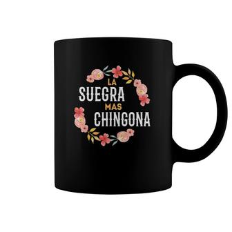La Suegra Mas Chingona Spanish Mother In Law Floral Coffee Mug | Mazezy