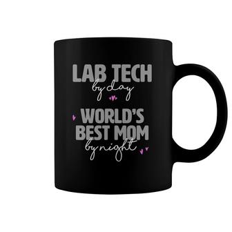 Lab Tech By Day Mom By Night - Mother Mama Female Scientist Coffee Mug | Mazezy