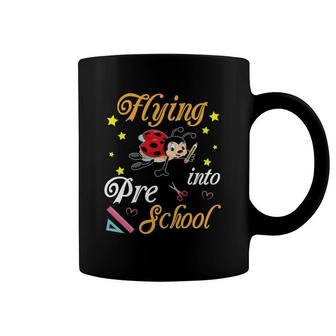 Ladybug Teacher Student Senior Flying Into Preschool Coffee Mug | Mazezy