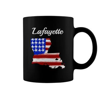 Lafayette Louisiana State Flag Patriotic 4Th Of July Gift Coffee Mug | Mazezy