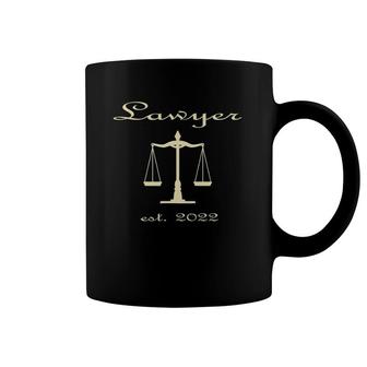 Law School Graduation Gift For Lawyers Est 2022 Graduates Coffee Mug | Mazezy