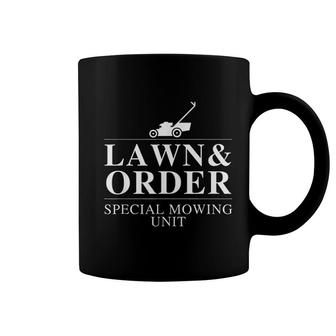 Lawn And Order Special Mowing Unit Funny Coffee Mug | Mazezy
