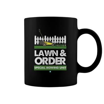 Lawn & Order Special Mowing Unit Funny Dad Joke Tee Gift Coffee Mug | Mazezy