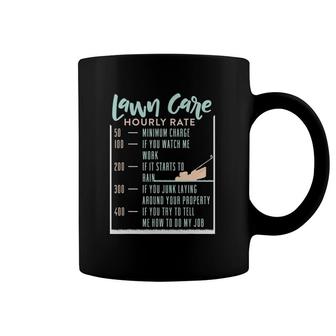 Lawn Care Hourly Rate Funny Lawn Mowing Gardener Coffee Mug | Mazezy UK