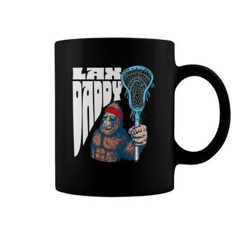 Lax Daddy Funny Sasquatch Lacrosse Fan Dad Bigfoot Beard Coffee Mug | Mazezy