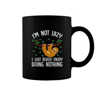 Lazy Sloth On A Tree Doing Nothing Coffee Mug | Mazezy