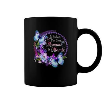 Le Bonheur C'est D'etre Maman Et Mamie Mother's Day Granny Gift Coffee Mug | Mazezy UK