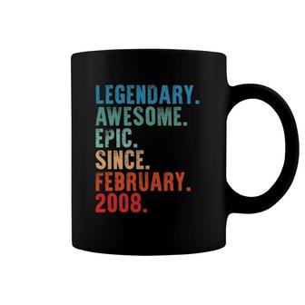 Legendary Awesome Epic Since February 2008 Vintage Birthday Coffee Mug | Mazezy