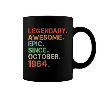 Legendary Awesome Epic Since October 1964 Retro Birthday Coffee Mug | Mazezy