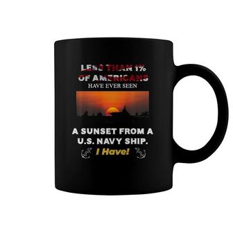 Less Than 1 Of Americans Have Seen Sunset From Us Navy Ship Coffee Mug | Mazezy