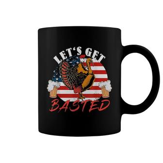 Let's Get Basted Dabmod Happy Thanksgiving Day Party Turkey Coffee Mug | Mazezy
