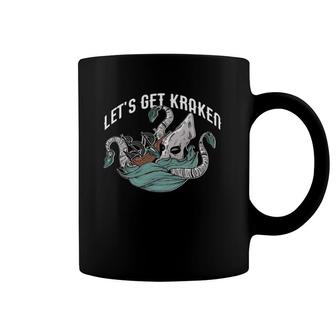 Let's Get Kraken Funny Cephalopods Meme Crackin' Pun Coffee Mug | Mazezy