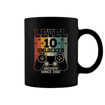 Level 10 Unlocked Awesome 2012 Boy Video Game 10Th Birthday Coffee Mug | Mazezy