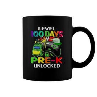 Level 100 Days Of Pre-K Unlocked 100Th Day Of School Coffee Mug | Mazezy