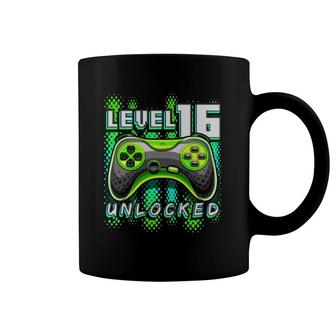 Level 16 Unlocked Video Game 16Th Birthday Gamer Boys Coffee Mug | Mazezy